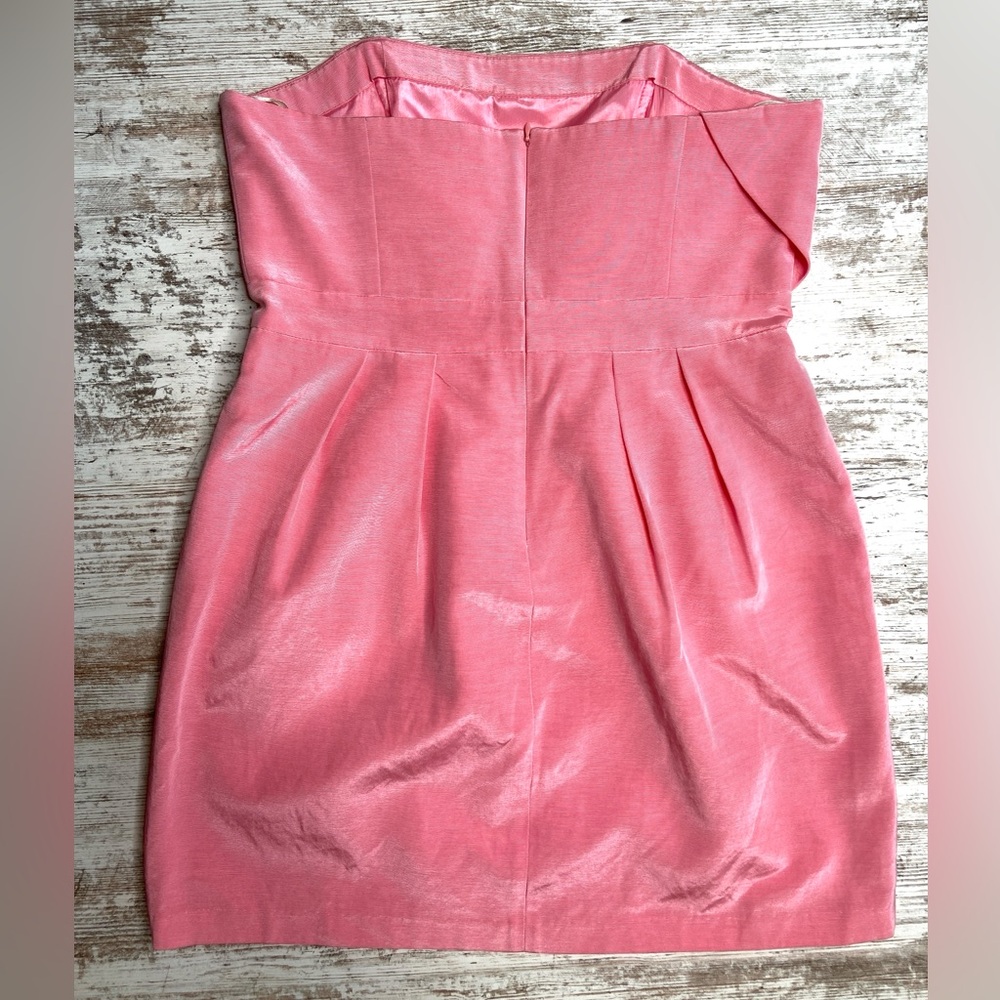 SHOSHANNA 'Julianna' ~ Pink Bengaline Faille Strapless Party Dress Sz 12 EUC - Picture 7 of 10